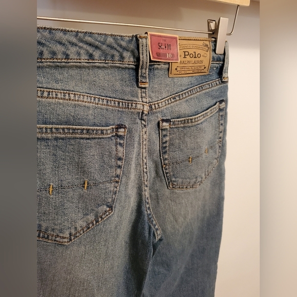 NWT Polo Ralph Lauren kid jeans. Slim fit. Faded blue. Size 10. - Picture 3 of 11